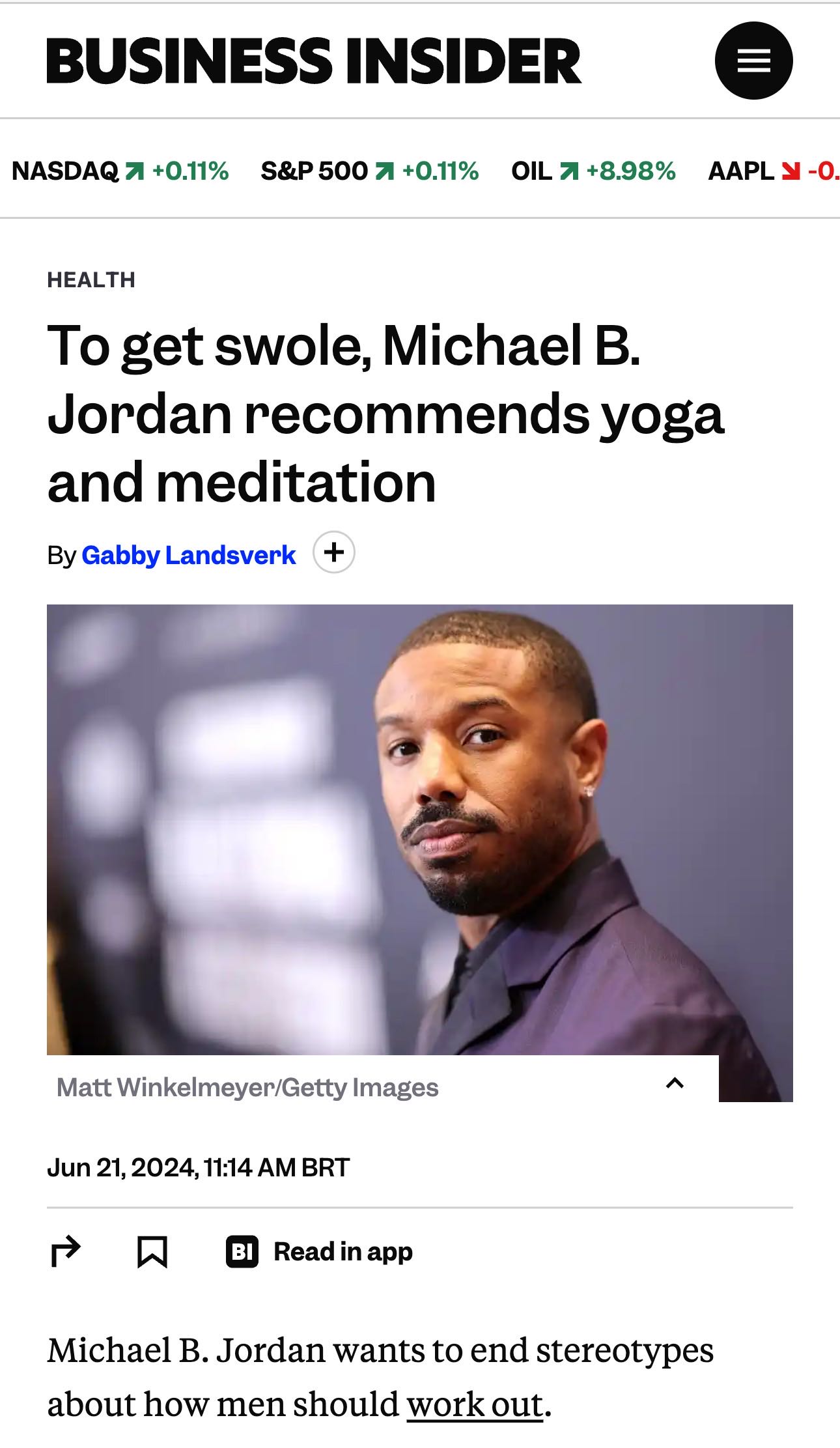 Recorte sobre Michael B. Jordan