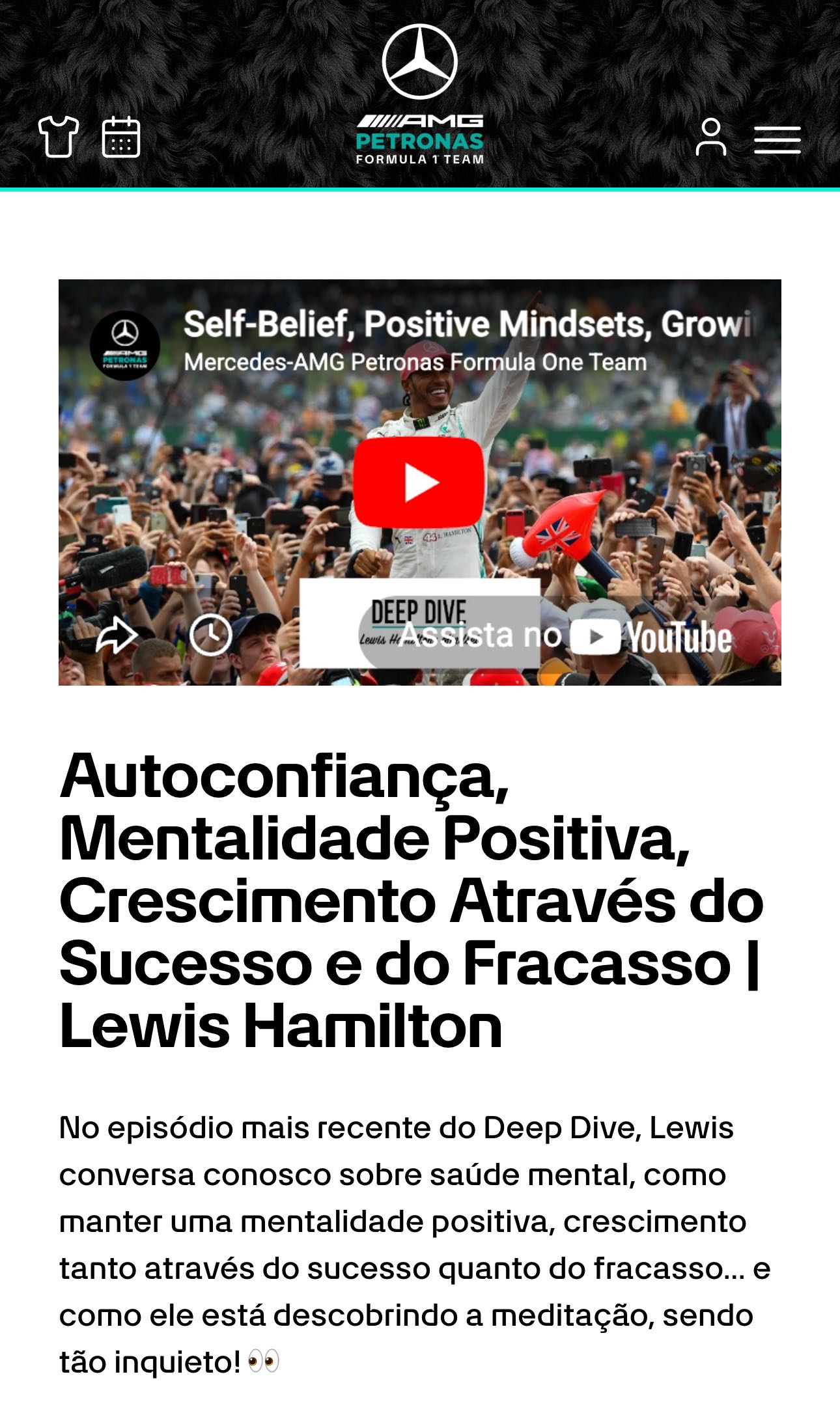 Recorte sobre Lewis Hamilton